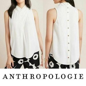 Anthropologie Maeve Adair Sleeveless Top 8 Ivory